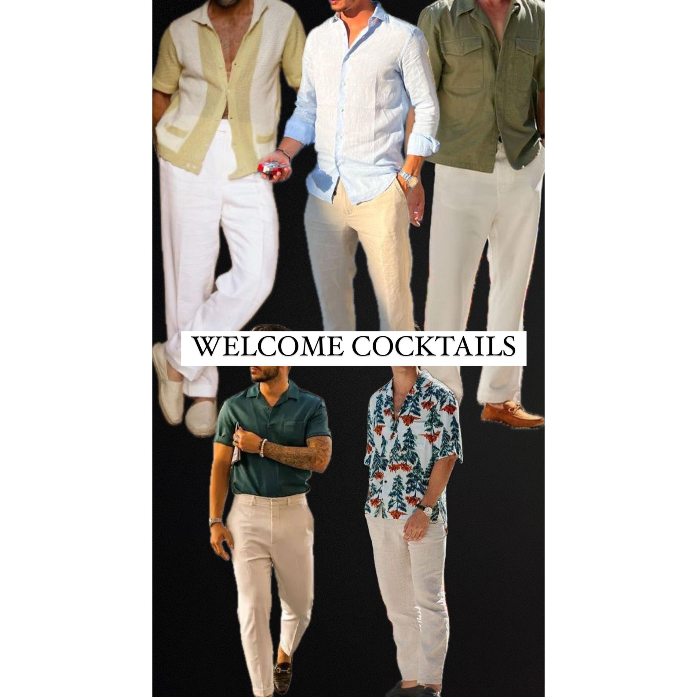 welcome cocktail outfits for men