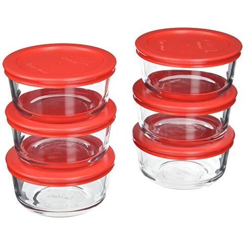 Pyrex 6-Piece Glass Food Storage Set with Lids (Glass, 12-Piece)