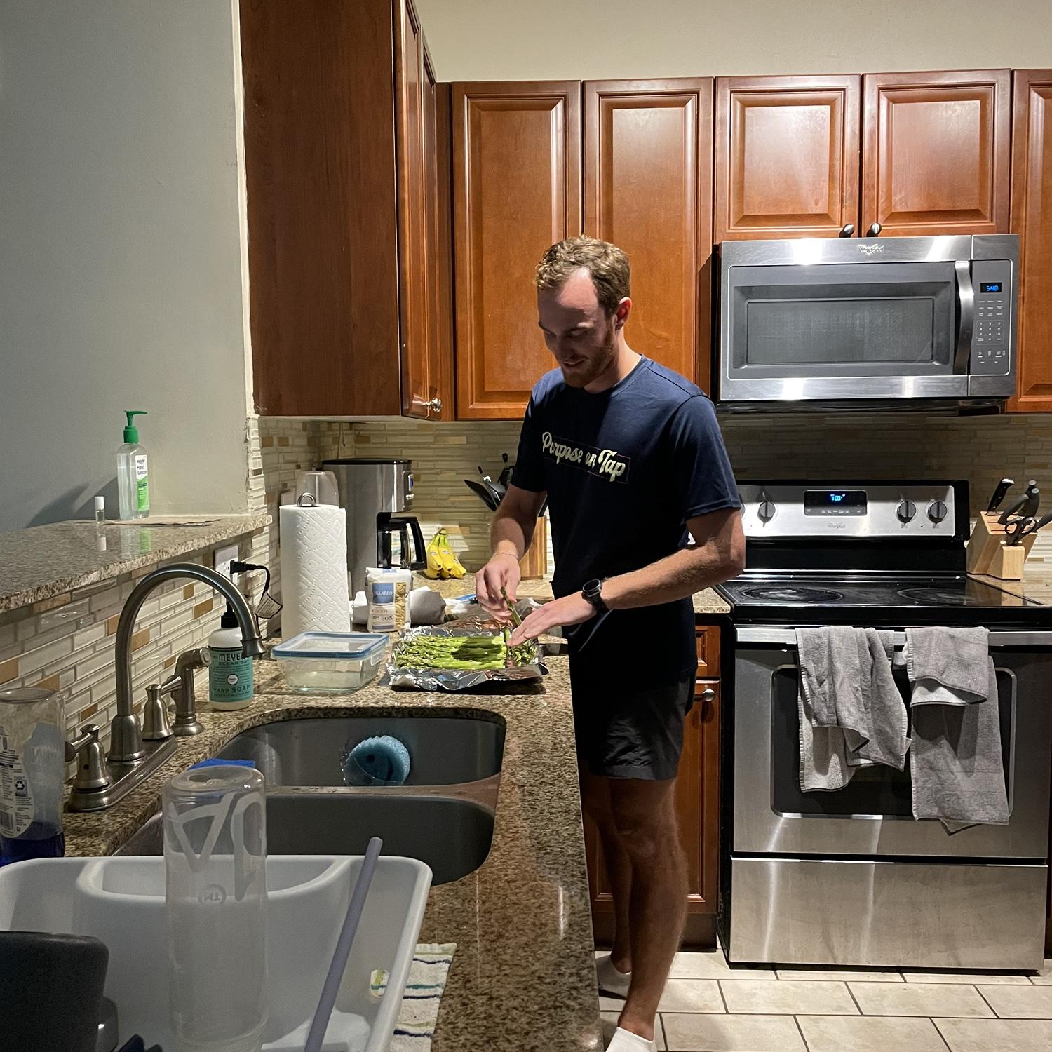 William cooks dinner… a LOT!