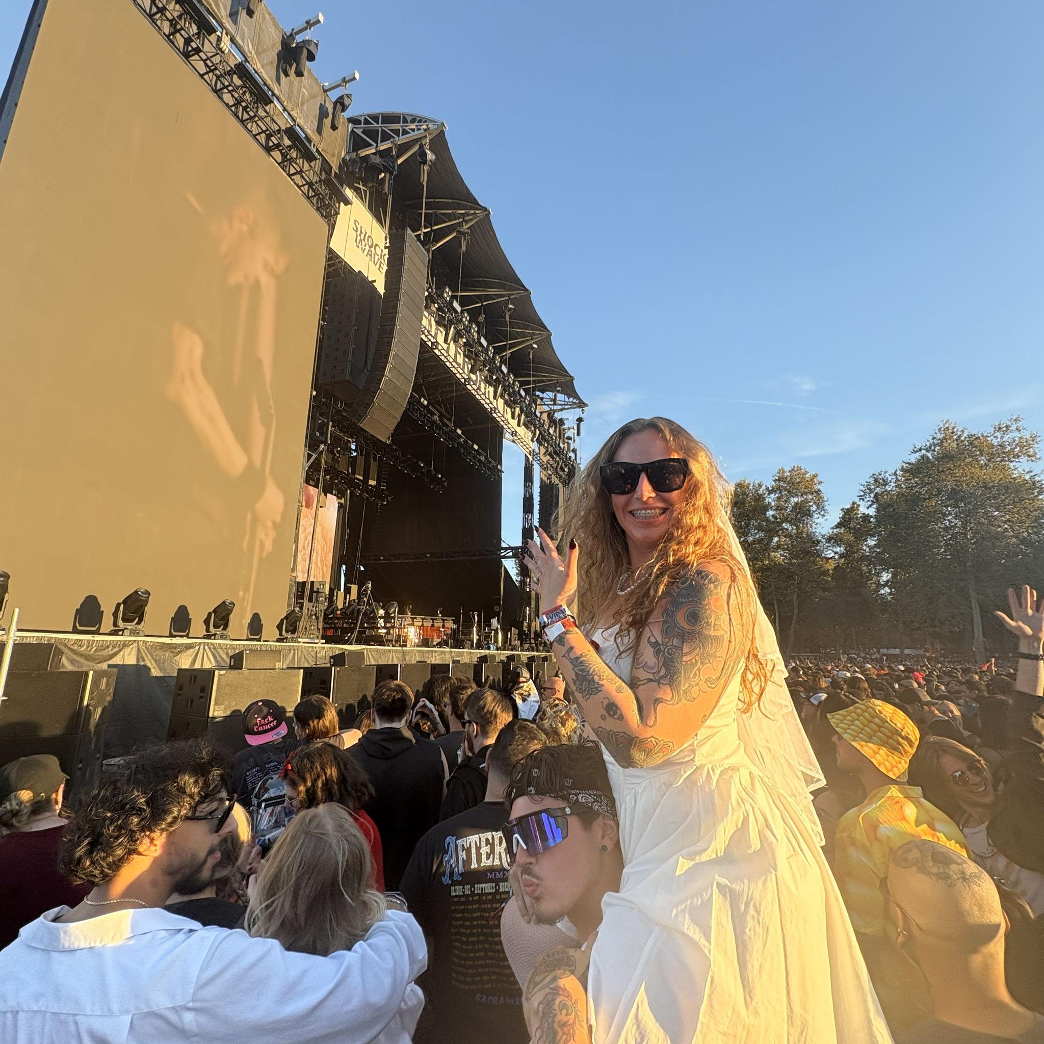 Aftershock 2025 dressed up as bride and groom... we were a hit!