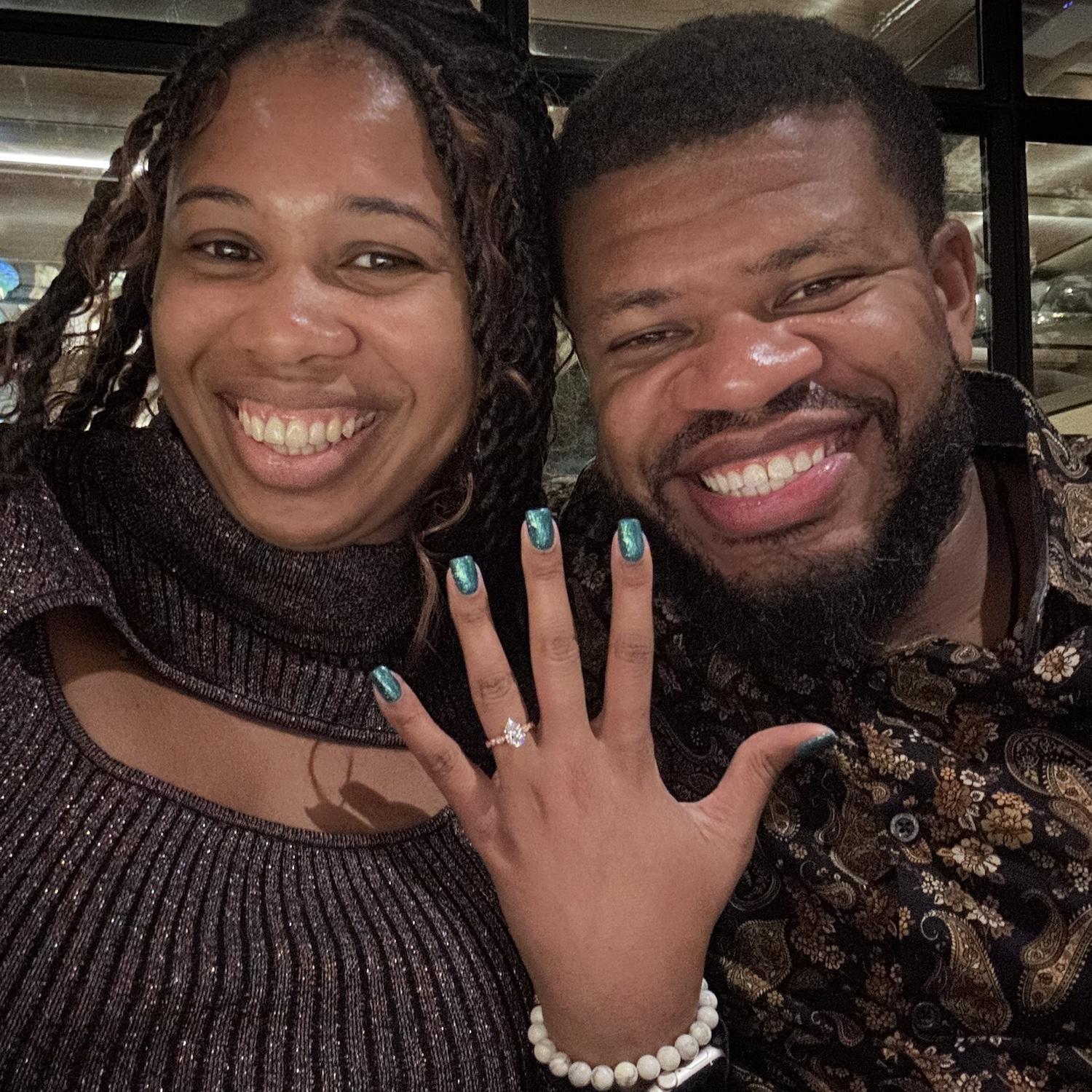 Elation after saying “yes!”