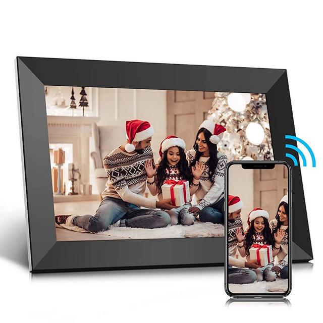 Jeemak Digital Picture Frame 10.1 inch WiFi Photo Frame with HD Touch Screen Auto-Rotate Share Photos and Videos via App at Anytime and Anywhere