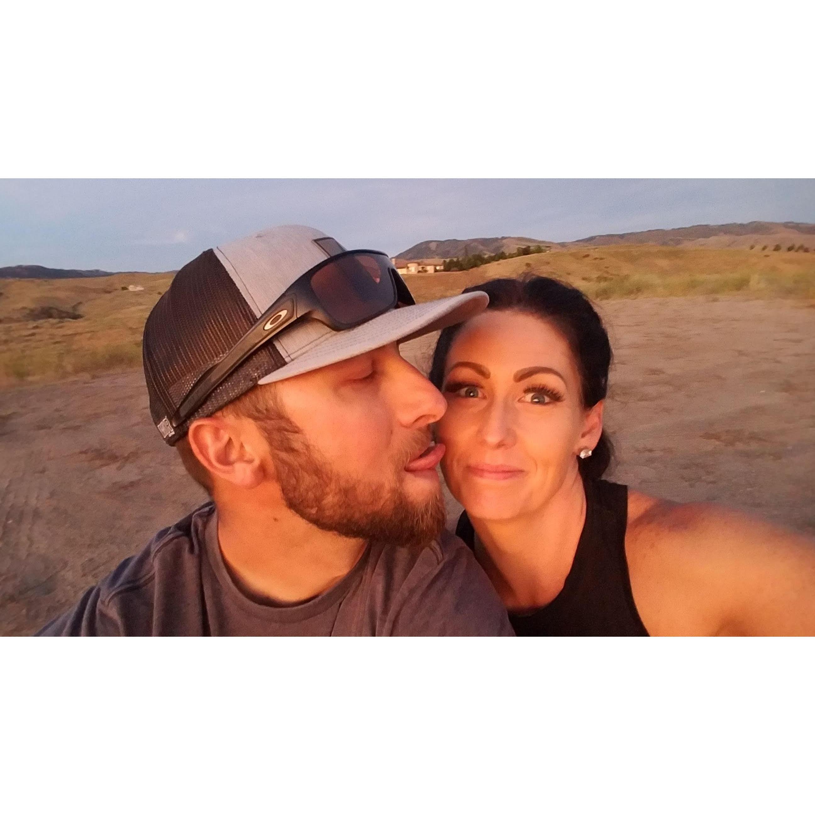 We watched the sun set over Boise for our 1 year anniversary. This is also the location where we got engaged a few months later.