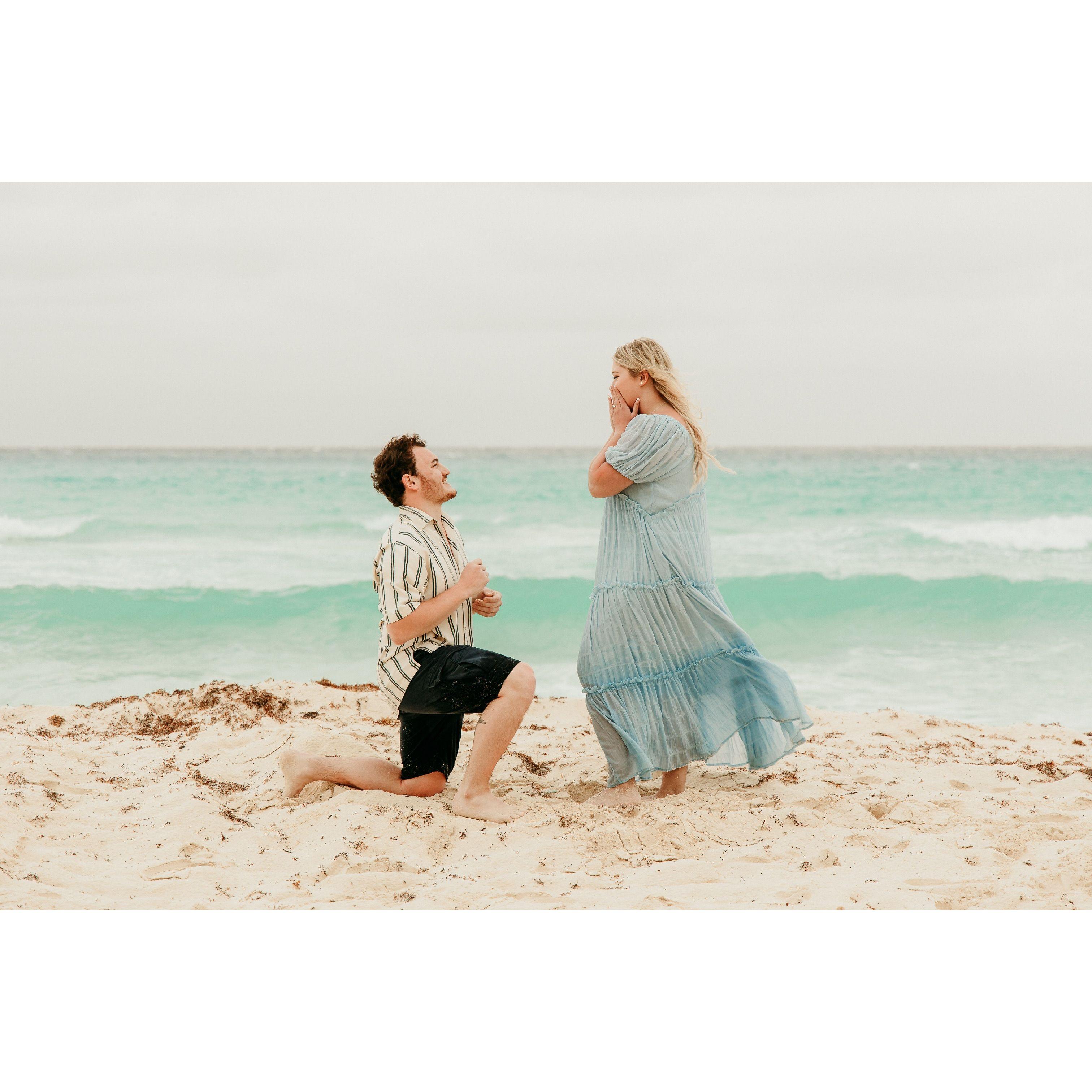 Proposal on the beach, March 2022