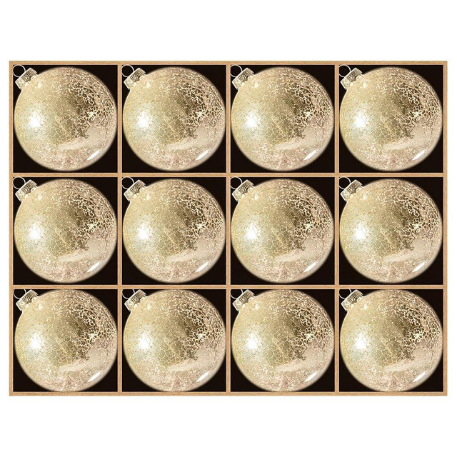 DN DECONATION Christmas Decorations Gold Mercury Glass Ball Ornaments Set of 12, 3.14” Matte Christmas Balls for Xmas Tree Decorations, Holiday Party Decor, Wedding Anniversary Ornament Gift