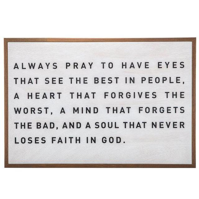 Always Pray Wood Wall Decor