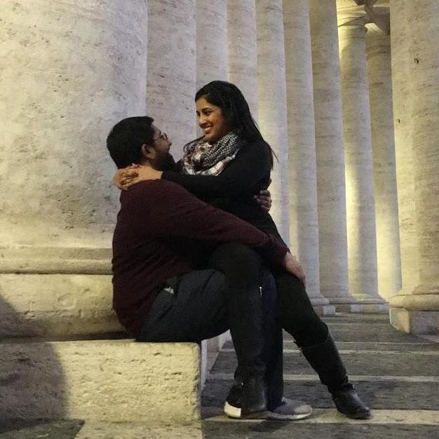 No matter where we sat down in Rome, we were near columns and crazy in love.