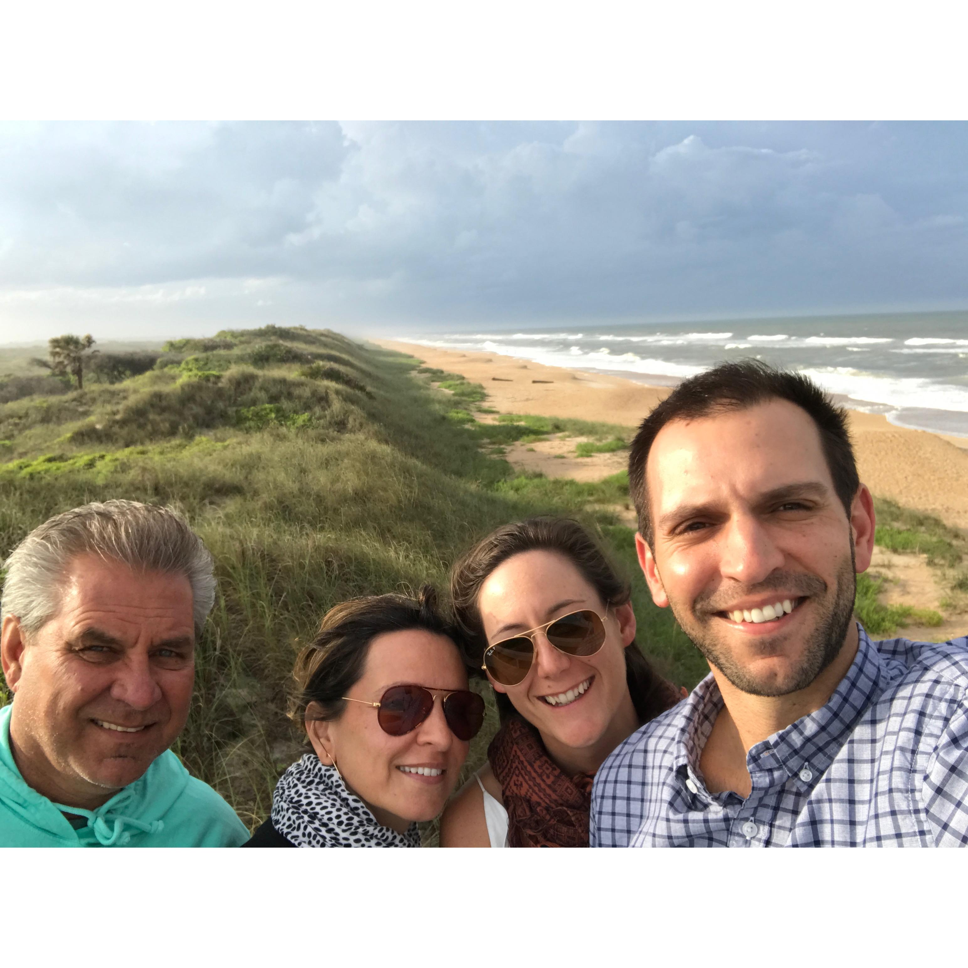 Alana and the Catanzaro's at our favorite beach!