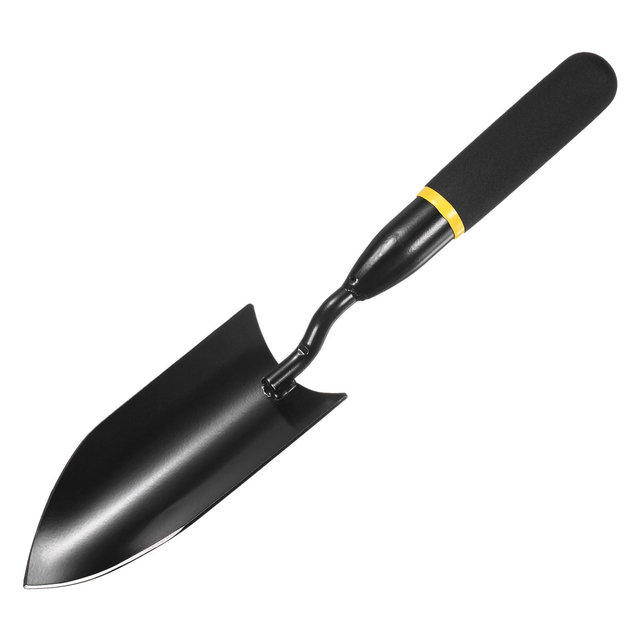 Unique Bargains Manganese Steel Anti-slip Rubber Handle Hand-welded Gardening Trowel 12 Inch