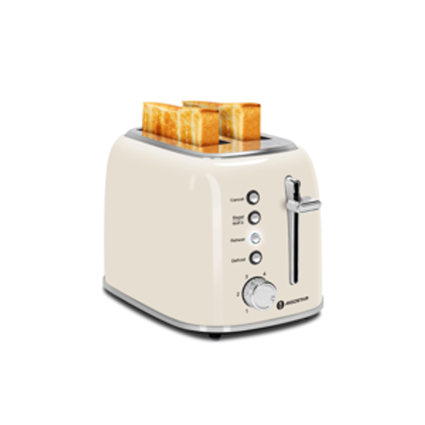 Aigostar Toaster 2 Slice, Retro Extra-Wide Slot Toasters Best Rated Prime for Toasting Bagels, Breads, Waffles & More, Cancel, Defrost & 6 Browning, Removable Crumb Tray, Stainless Steel, Cream White