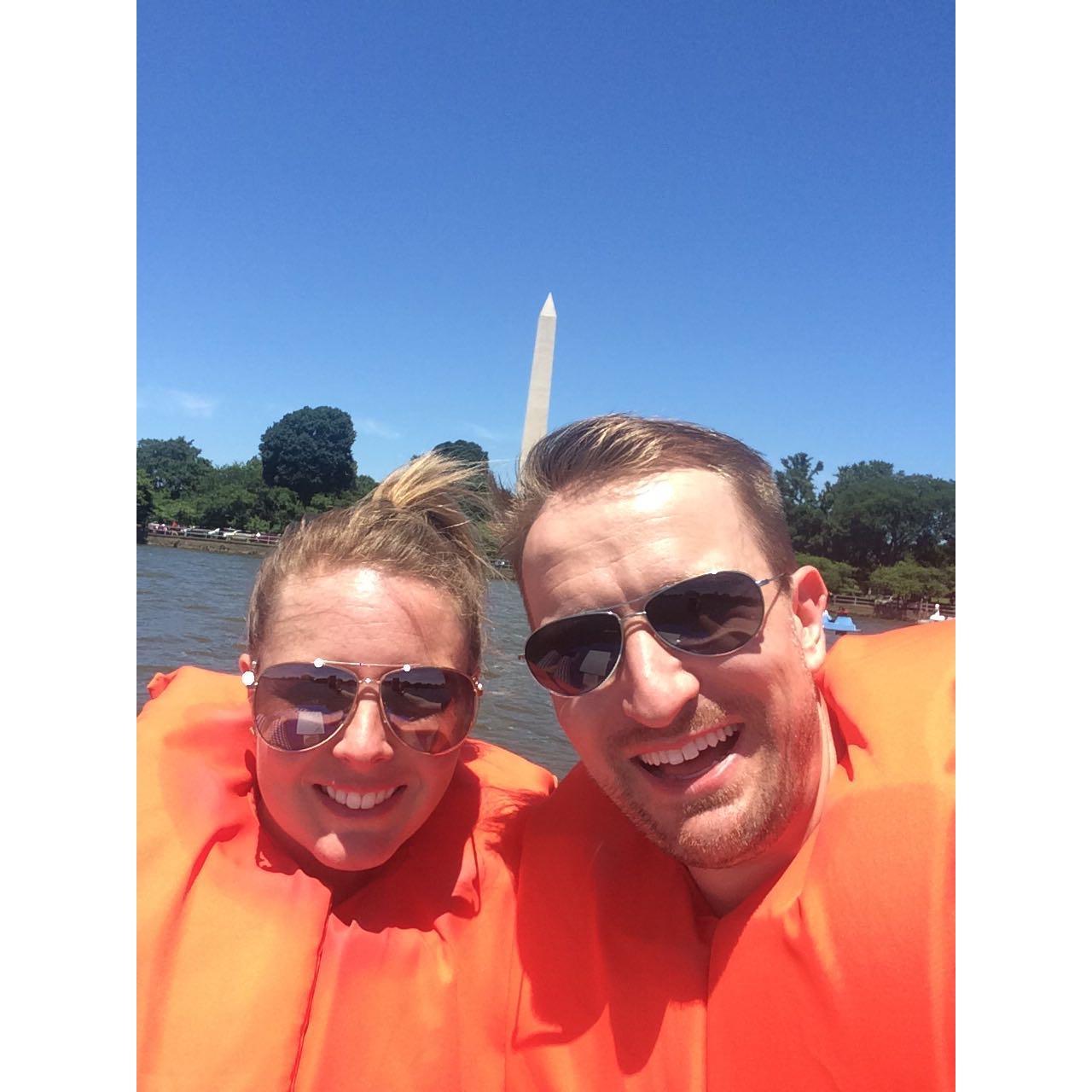 First visit to DC - paddle boating on the Tidal Basin