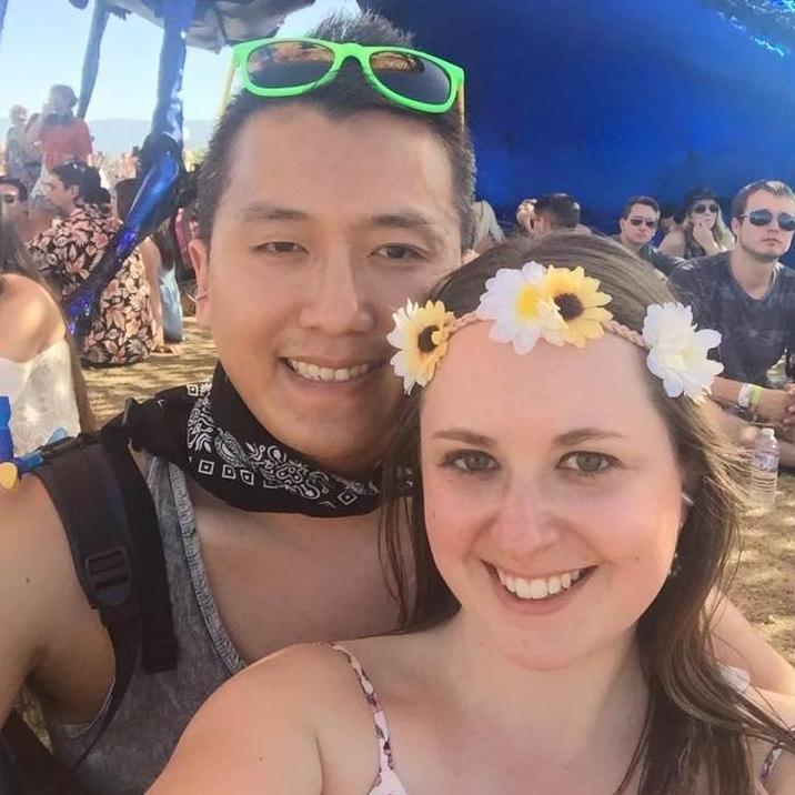 Hanging out in the shade at Coachella!