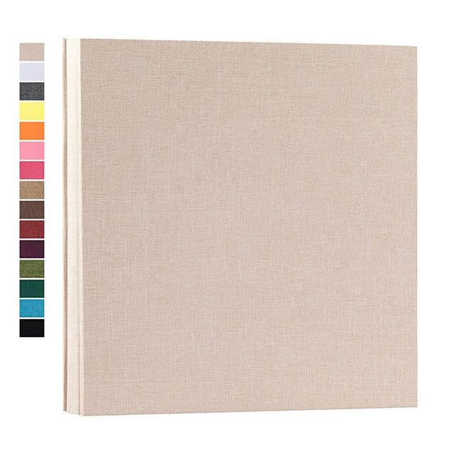 potricher Photo Album for 4x6 600 Photos Linen Cover Extra Large Capacity Photo Book for Family Wedding Anniversary Baby (Beige, 600 Pockets)