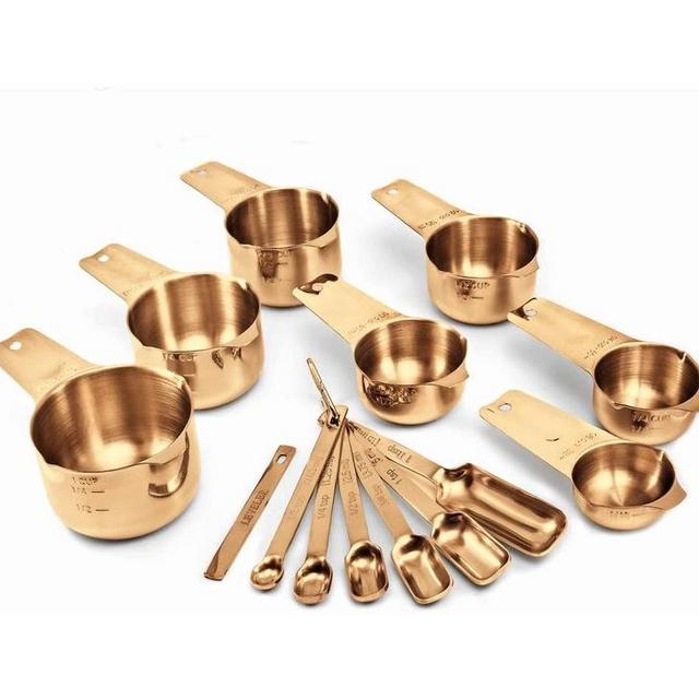 Copper Measuring Cups and Spoons