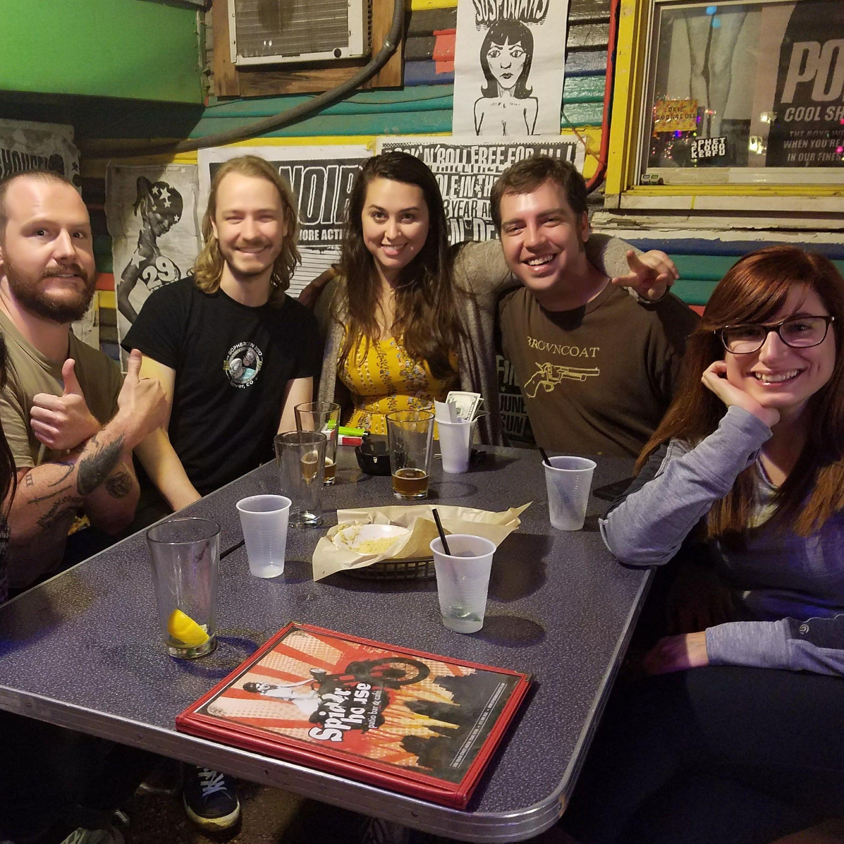 - 2018 - One of our many trivia nights with friends. A weekly ritual that dates back to the very beginning.  This one is from "the Spiderhouse Era".