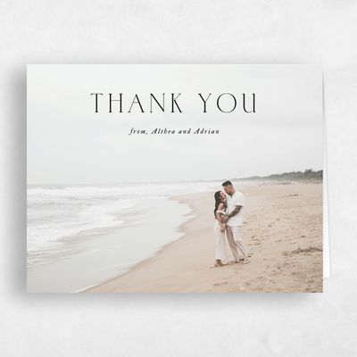 Black Landscape Wedding Thank You - Sorrel Photo