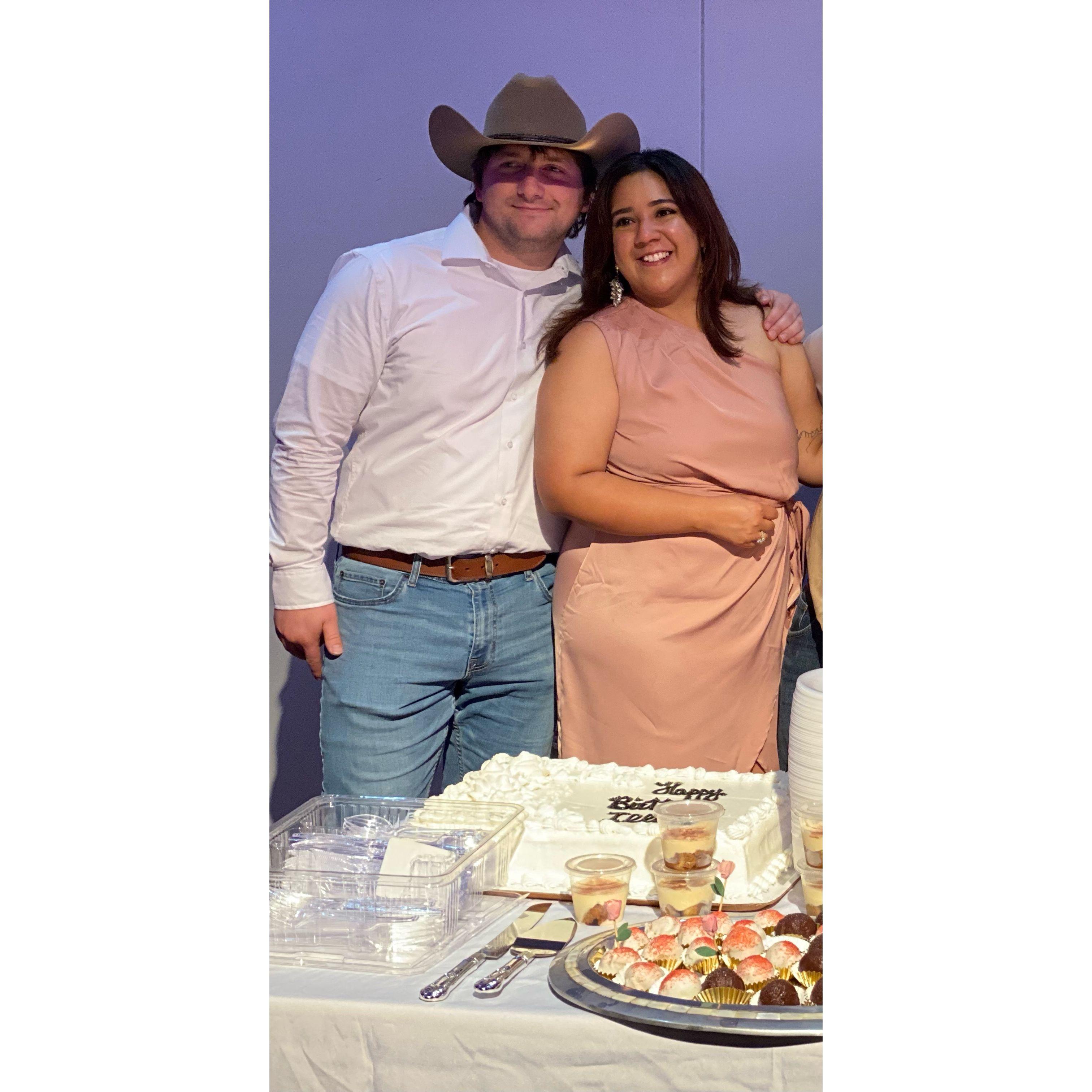At Yana's Sweet 16! Ben sporting his Cowboy attire for the first time!