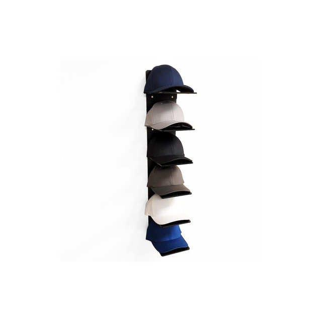 OnDisplay Luxe Acrylic Hat Rack Display - Wall Mounted Baseball Cap Organizer