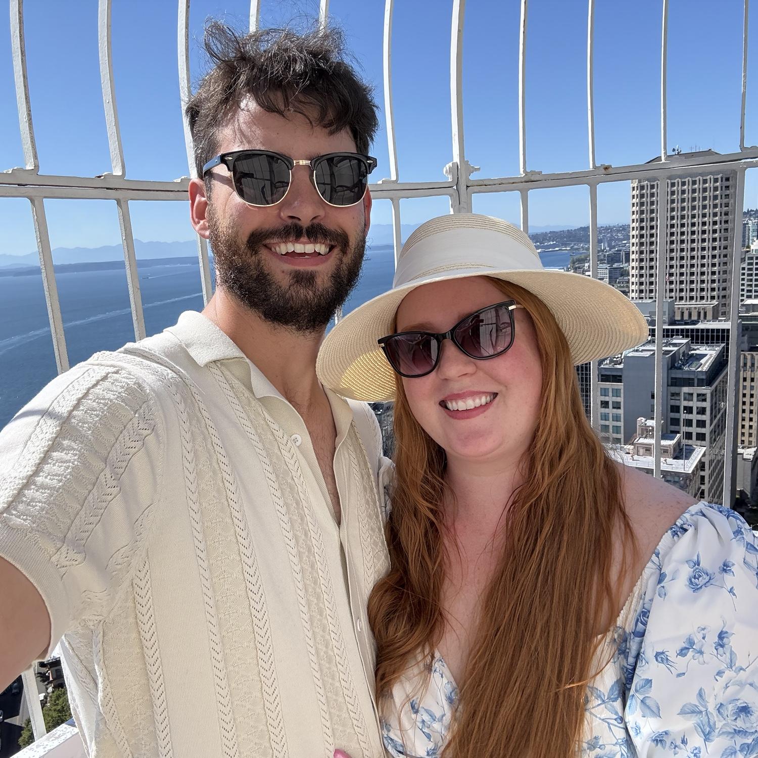 On top of the Smith Tower in Seattle