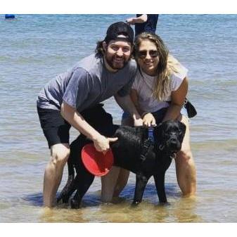 Hanging with Bruce at the dog beach
