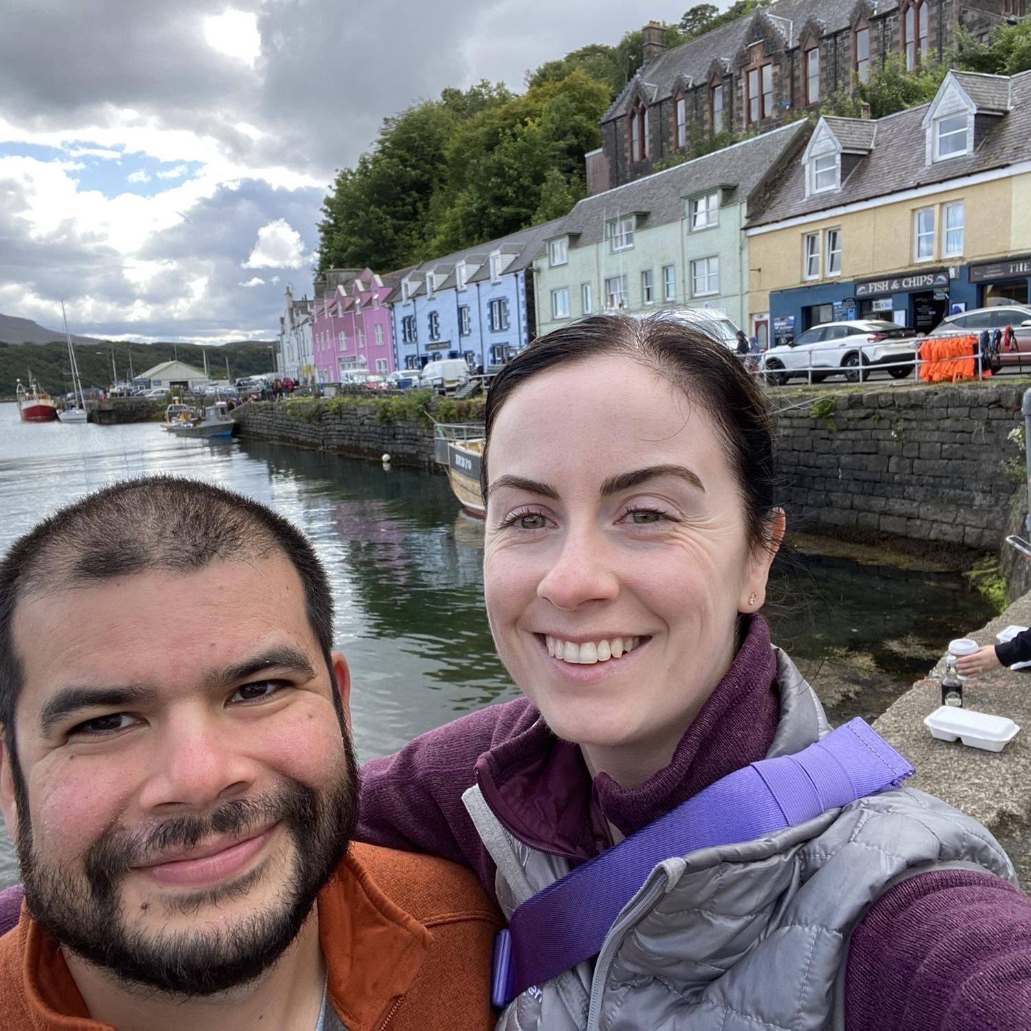 In Scotland taking in the views