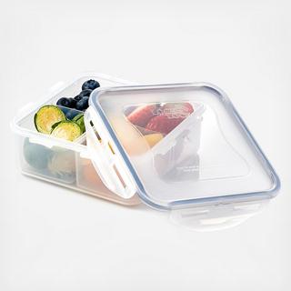 Easy Essentials On the Go Meals Divided Square Food Storage Container