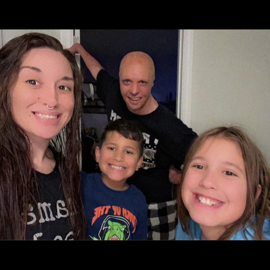 First night in our home together as a family. We drove 26 hours across the country to be here together.