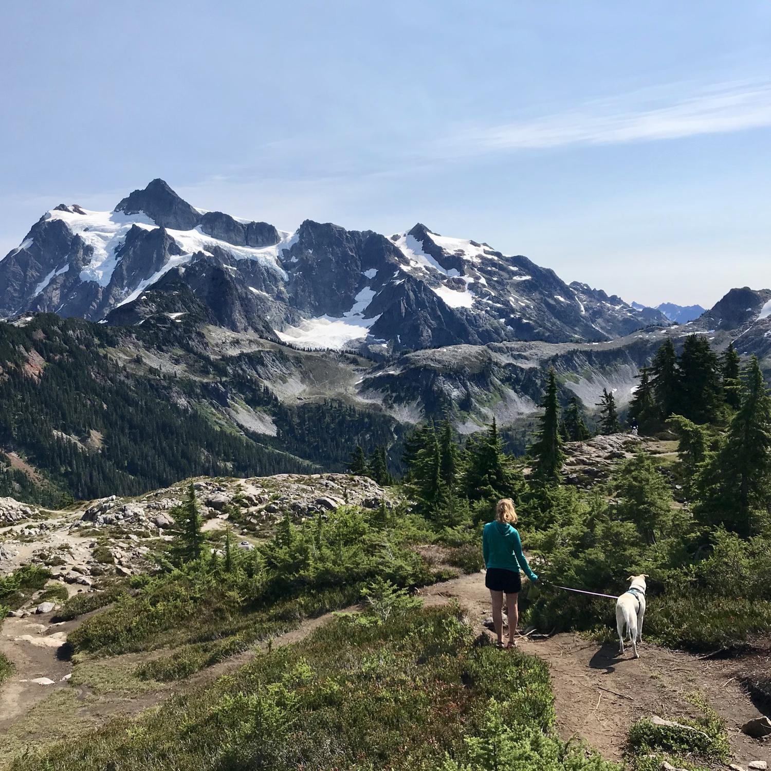 Lydia, Darcy, and Mt. Shuksan