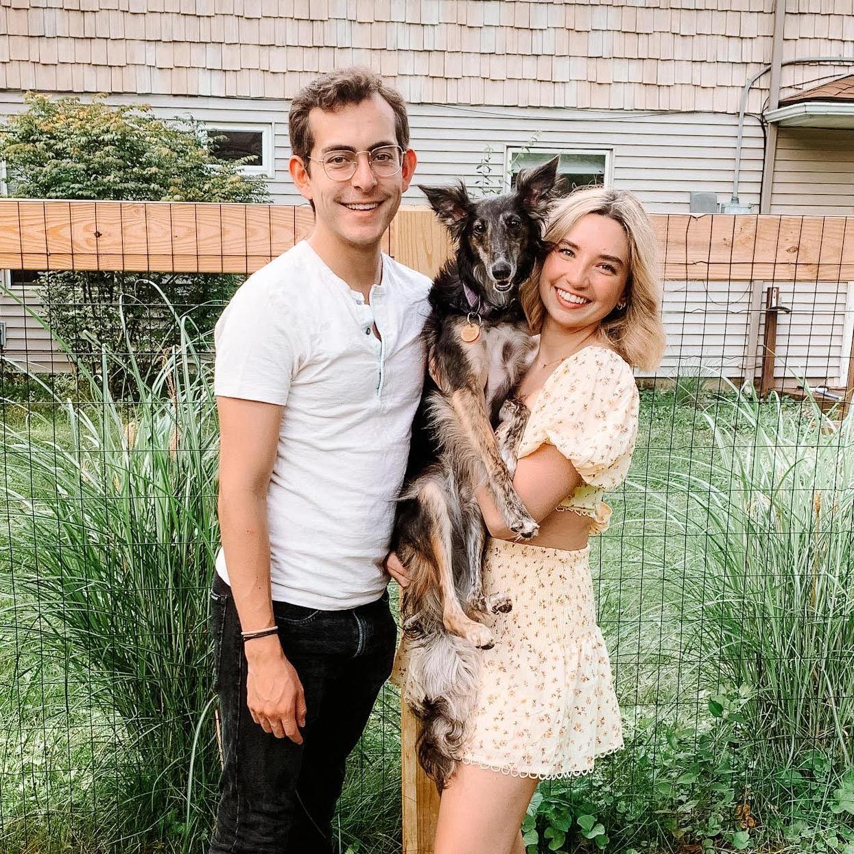With our puppy, Fancy, in Oxford, Ohio. June 19, 2021.