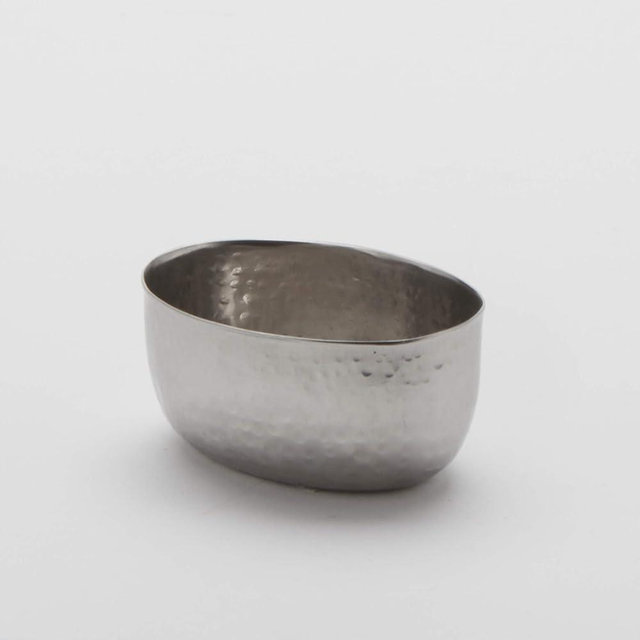 American Metalcraft HS3 Stainless Steel Sauce Cup, Hammered, Oval, 3-Ounces