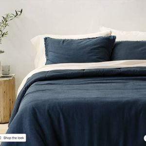 Heavyweight Linen Blend Comforter and Sham Set - Casaluna™