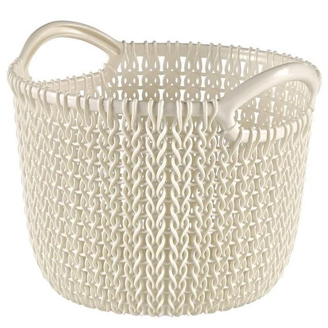 Curver Basket Knit Round 3L, Oasis White, 20.5 x 19.5 x 16 cm