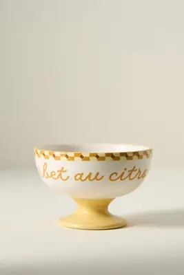 Café Violette Handpainted Stoneware Ice Cream Bowl