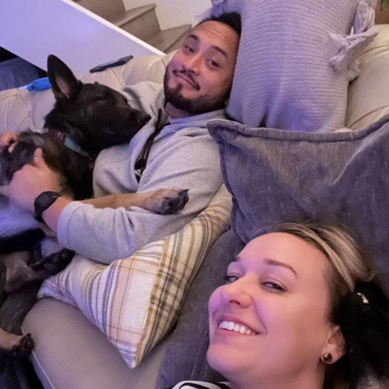 A happy, snuggly family of 4