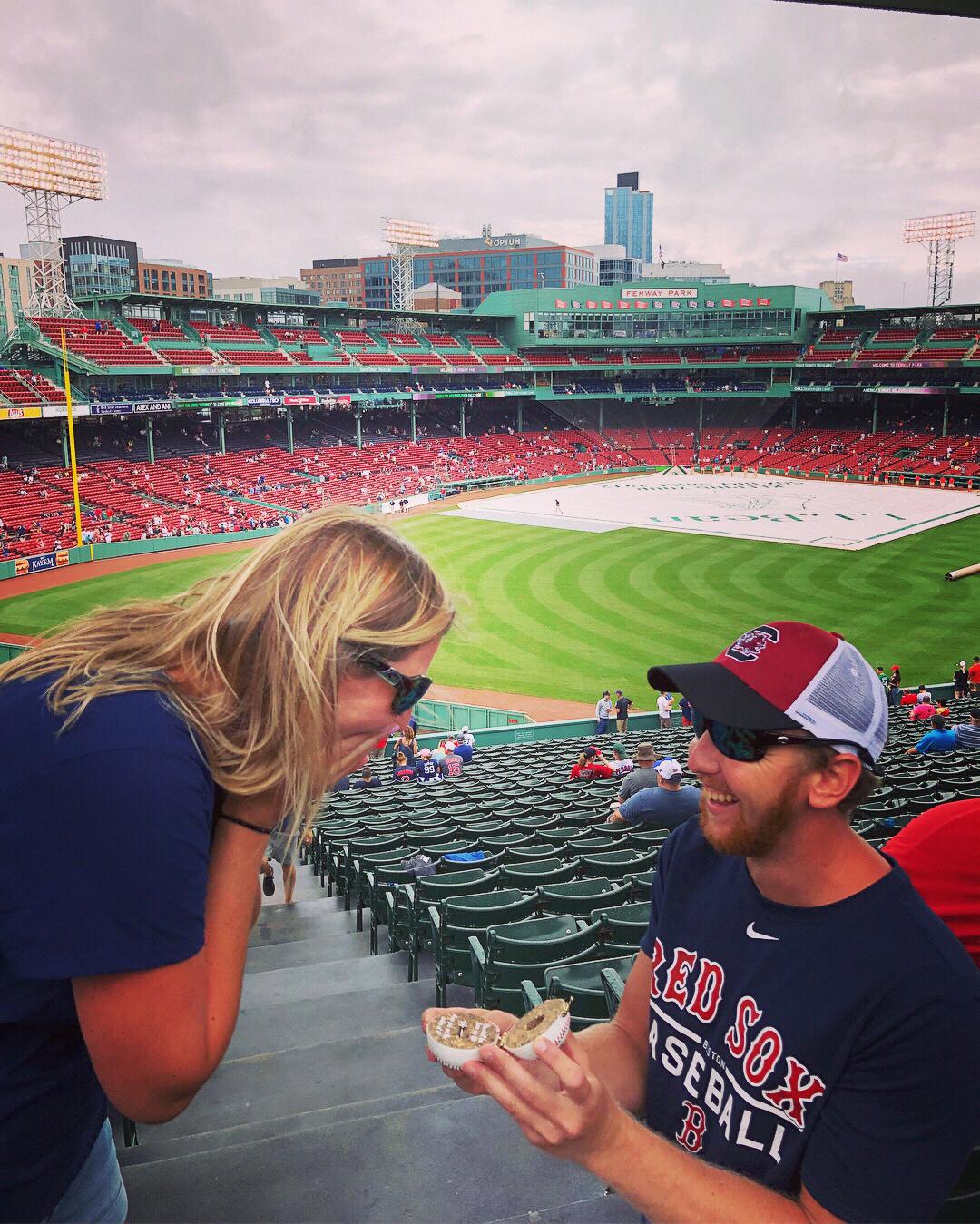 It was Wes’ birthday surprise to go to Fenway, little did we know he turned the surprise!