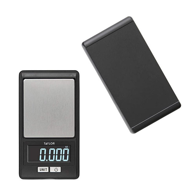 Taylor Precision Products Taylor High-Precision Digital Portioning Scale with Cover, 16OZ/500G, Black
