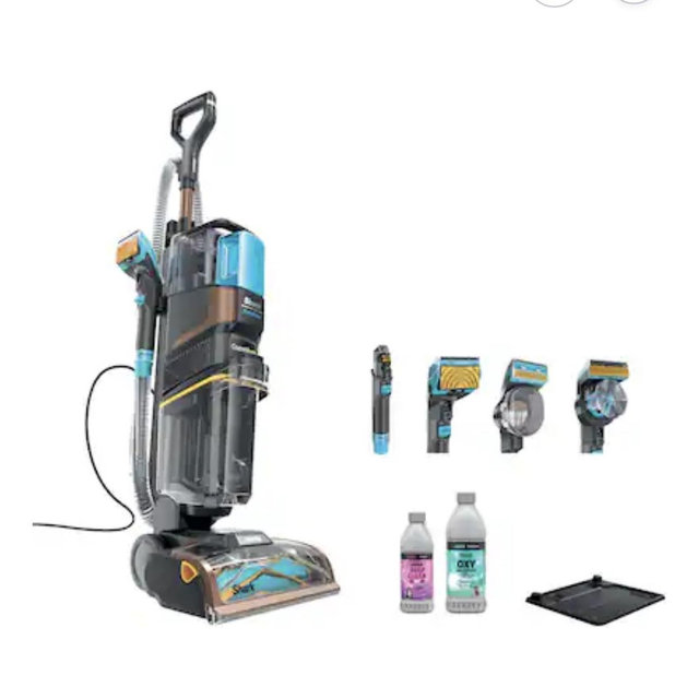Shark - CarpetXpert HairPro Pet with StainStriker, Corded Upright Deep Carpet, Rug & Upholstery Cleaner, Pet Stain Remover - Gray
