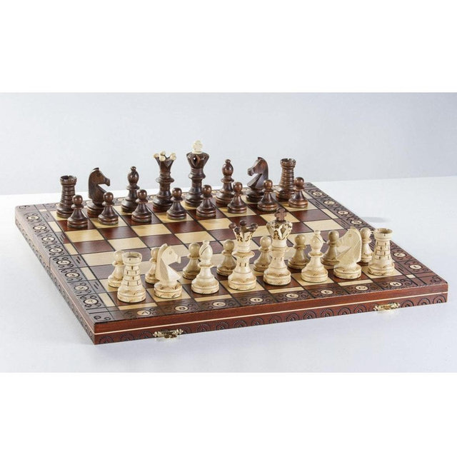 21" Ambassador Wooden Chess Set