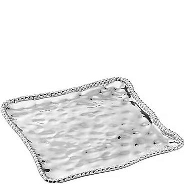 Pampa Bay Verona Silver Porcelain Square Platter | Dillard's