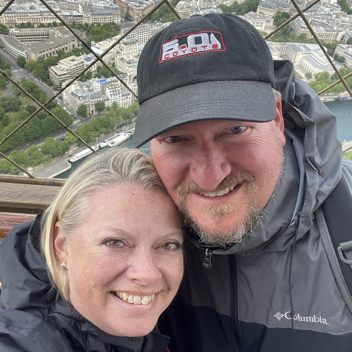 Very top of the Eiffel Tower- Paris, France