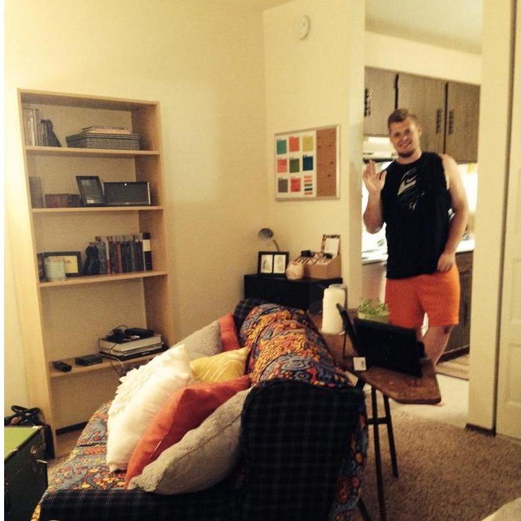 J moves in to Hannah’s (studio) apartment - August, 2014