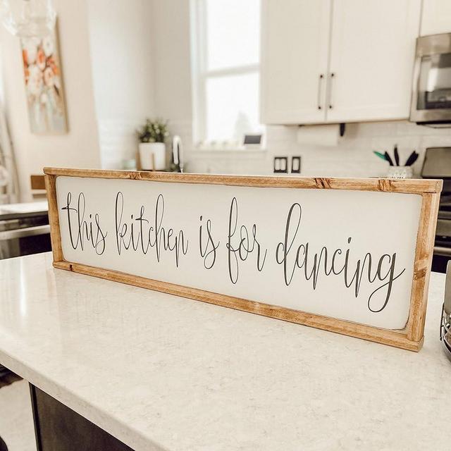 This Kitchen Is For Dancing Wooden Sign Wood Signs Home Decor Farmhouse 4x16 In