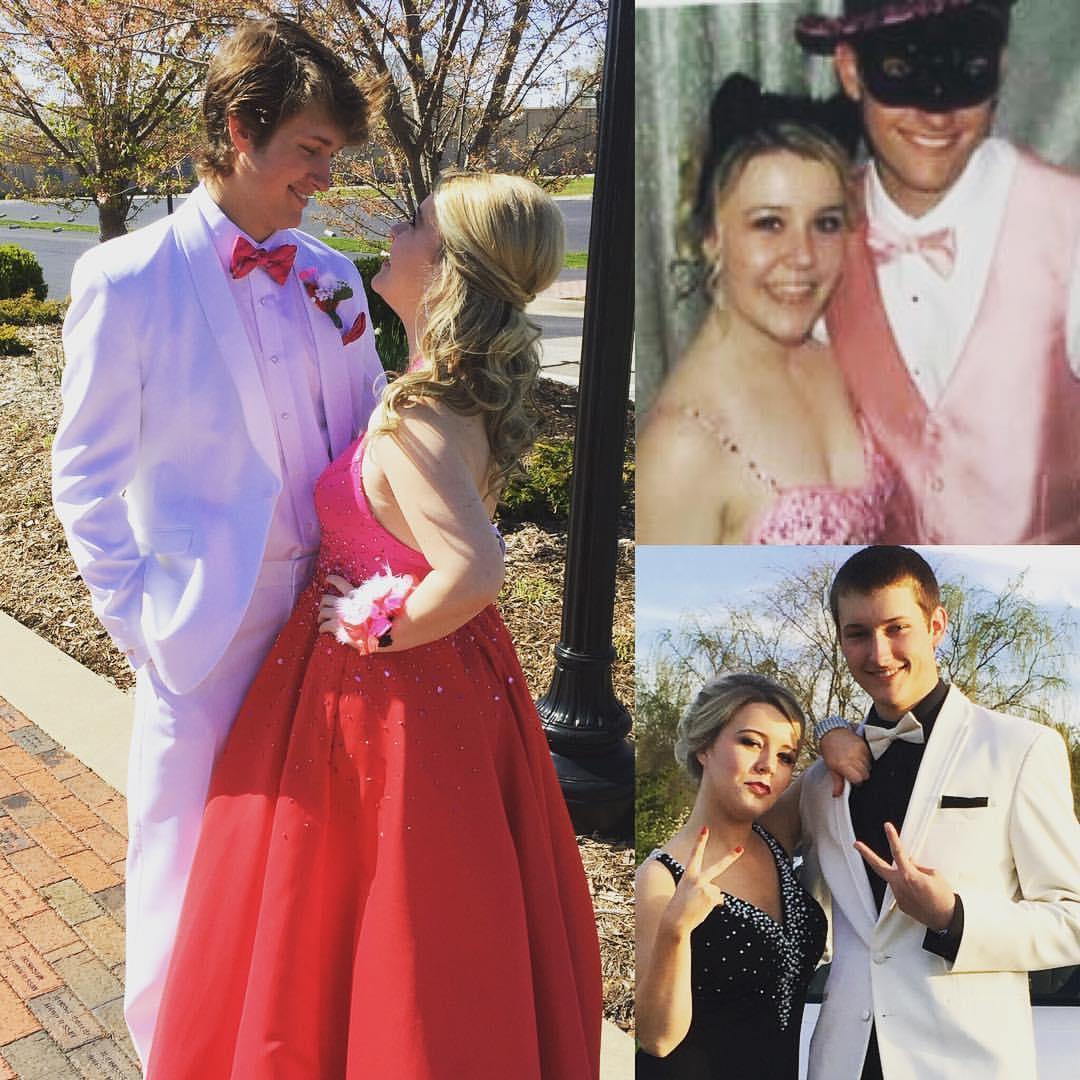 All of our high school proms together!