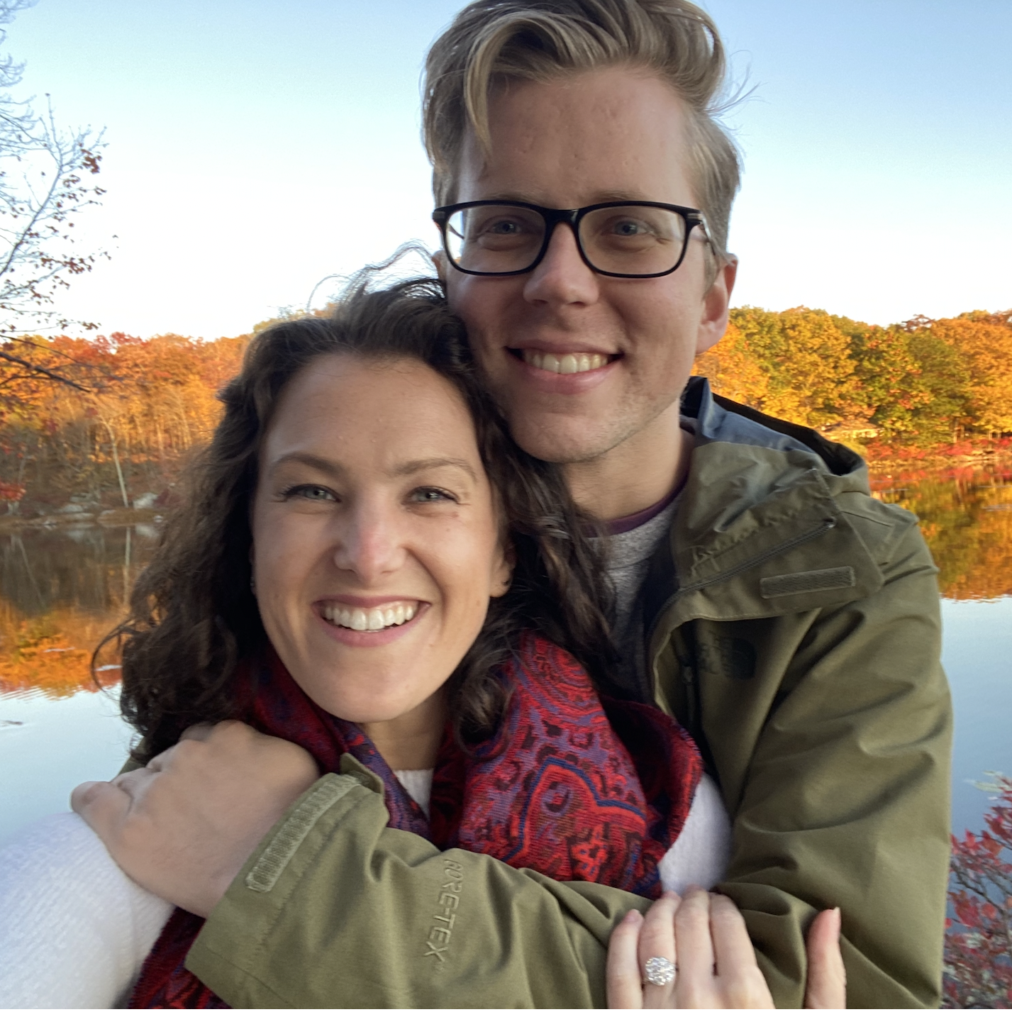 Back at our home away from home, the lakehouse where we spent 7 weeks at the beginning of the pandemic, fall 2020 shortly after getting engaged