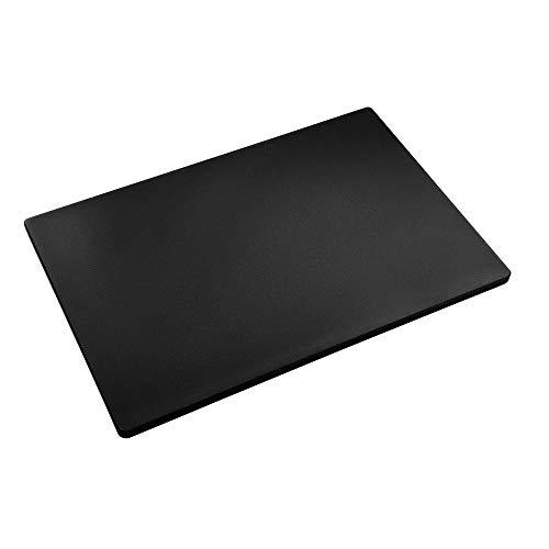 Professional Plastic Cutting Board, HDPE Poly for Restaurants, Dishwasher Safe and BPA Free, 18 x 12 x 1/2 inch, Black