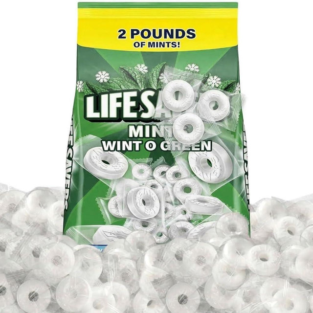 Wint O Green Hard Candy 2lb Pack of Mints Bulk, Perfect for Sharing, Gifting, Weddings and Special Events, Classic Wintergreen Individually Wrapped with a Cool, Refreshing Taste