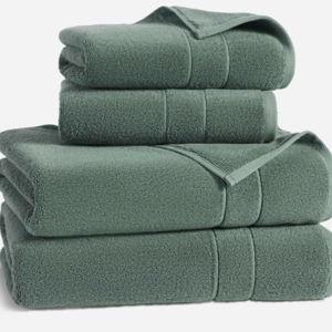 Super-Plush Turkish Cotton Bath Towel Bundle|Botanical Green
