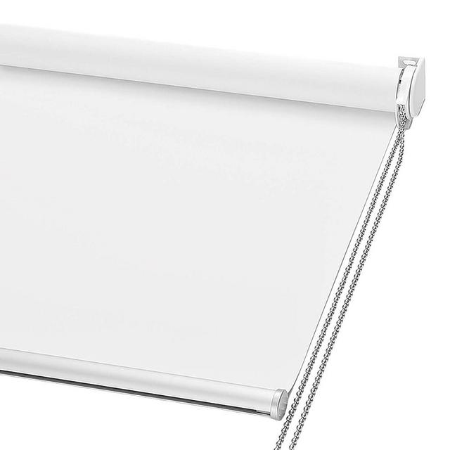 ChrisDowa 100% Blackout Roller Shade, Window Blind with Thermal Insulated, UV Protection Fabric. Total Blackout Roller Blind for Office and Home. Easy to Install. White,26" W x 72" H