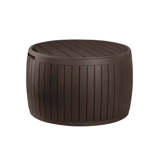 Keter 37gal Circa Wood Deck Box Brown