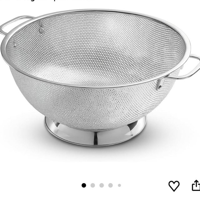 Bellemain Colander for Kitchen – 5 Qt Stainless Steel Strainer with Handle - 18/8 Pasta Strainer Bowl for Pasta, Spaghetti, Vegetables, Fruit, and Pot Draining - Stainless Steel Colander